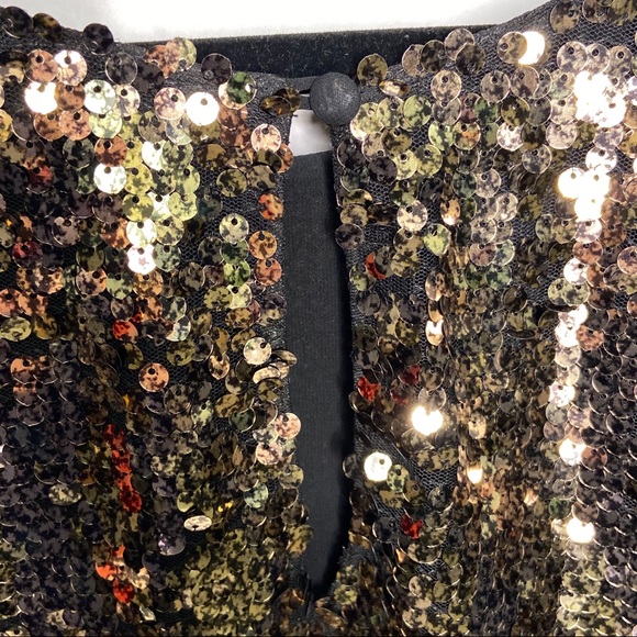 Calvin Klein Gold Sequin Party Dress - Picture 5 of 6